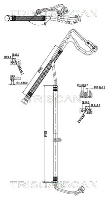 Hoge druk- / lage drukleiding, airconditioning Triscan 9010 15020