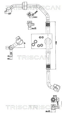 Hoge druk- / lage drukleiding, airconditioning Triscan 9010 16004