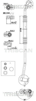 Hoge druk- / lage drukleiding, airconditioning Triscan 9010 16007