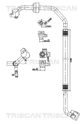 Hoge druk- / lage drukleiding, airconditioning Triscan 9010 16015