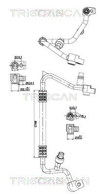 Hoge druk- / lage drukleiding, airconditioning Triscan 9010 16023