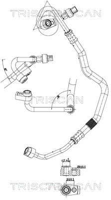 Hoge druk- / lage drukleiding, airconditioning Triscan 9010 16025