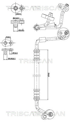 Hoge druk- / lage drukleiding, airconditioning Triscan 9010 16040