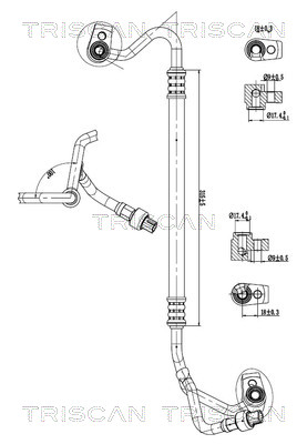 Hoge druk- / lage drukleiding, airconditioning Triscan 9010 16041