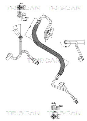 Hoge druk- / lage drukleiding, airconditioning Triscan 9010 16060