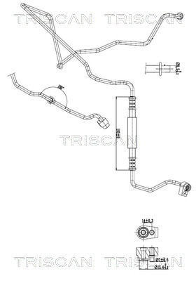 Hoge druk- / lage drukleiding, airconditioning Triscan 9010 16064
