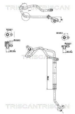 Hoge druk- / lage drukleiding, airconditioning Triscan 9010 16067