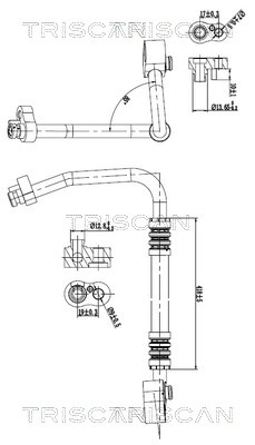 Hoge druk- / lage drukleiding, airconditioning Triscan 9010 23010
