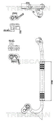 Hoge druk- / lage drukleiding, airconditioning Triscan 9010 23011