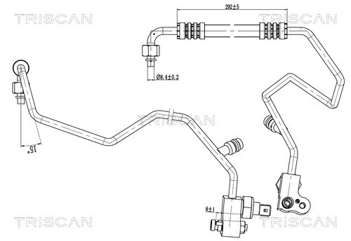 Hoge druk- / lage drukleiding, airconditioning Triscan 9010 23025
