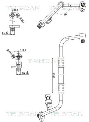 Hoge druk- / lage drukleiding, airconditioning Triscan 9010 24019