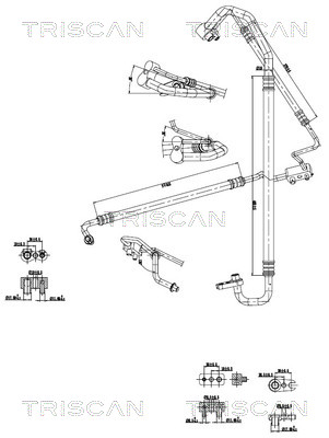 Hoge druk- / lage drukleiding, airconditioning Triscan 9010 24022