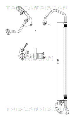 Hoge druk- / lage drukleiding, airconditioning Triscan 9010 25020