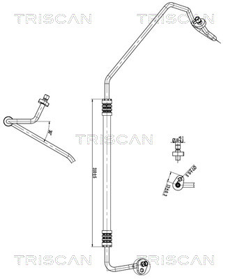 Hoge druk- / lage drukleiding, airconditioning Triscan 9010 25026