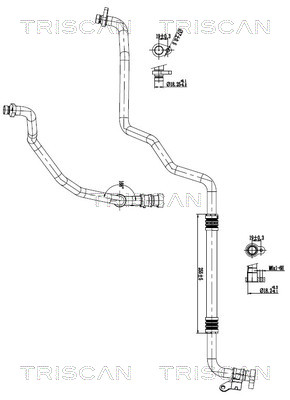 Hoge druk- / lage drukleiding, airconditioning Triscan 9010 25047