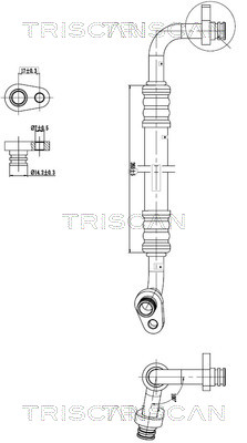 Hoge druk- / lage drukleiding, airconditioning Triscan 9010 28005
