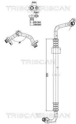 Hoge druk- / lage drukleiding, airconditioning Triscan 9010 28006
