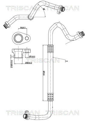 Hoge druk- / lage drukleiding, airconditioning Triscan 9010 28009