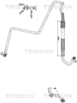 Hoge druk- / lage drukleiding, airconditioning Triscan 9010 28012