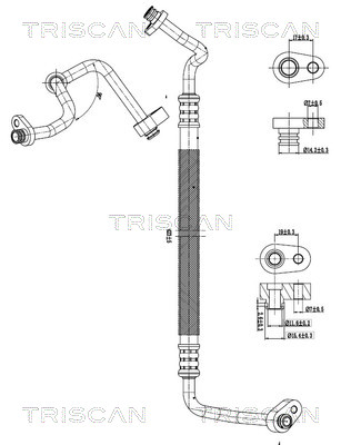 Hoge druk- / lage drukleiding, airconditioning Triscan 9010 28015