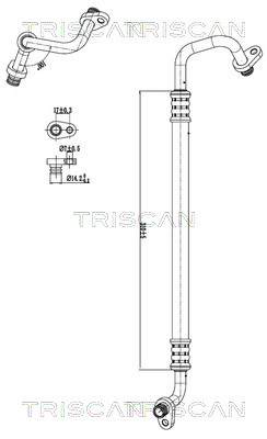 Hoge druk- / lage drukleiding, airconditioning Triscan 9010 28054