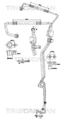 Hoge druk- / lage drukleiding, airconditioning Triscan 9010 28064