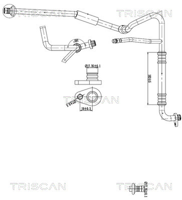 Hoge druk- / lage drukleiding, airconditioning Triscan 9010 28069