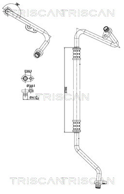 Hoge druk- / lage drukleiding, airconditioning Triscan 9010 28075