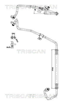 Hoge druk- / lage drukleiding, airconditioning Triscan 9010 28081