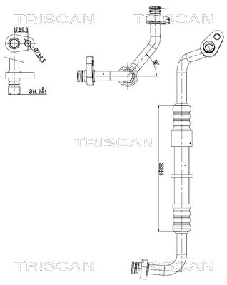 Hoge druk- / lage drukleiding, airconditioning Triscan 9010 28091