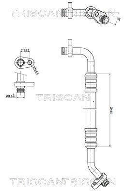 Hoge druk- / lage drukleiding, airconditioning Triscan 9010 28096