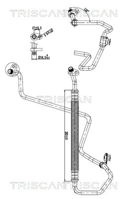 Hoge druk- / lage drukleiding, airconditioning Triscan 9010 28097