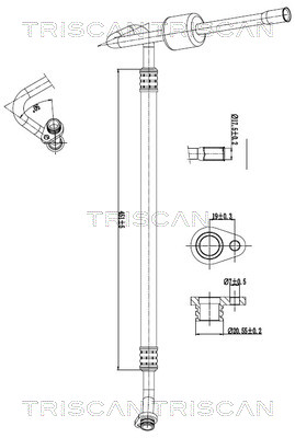 Hoge druk- / lage drukleiding, airconditioning Triscan 9010 28110