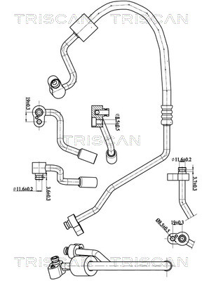 Hoge druk- / lage drukleiding, airconditioning Triscan 9010 29007