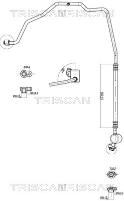Hoge druk- / lage drukleiding, airconditioning Triscan 9010 29008