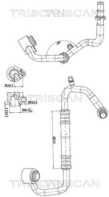 Hoge druk- / lage drukleiding, airconditioning Triscan 9010 29021