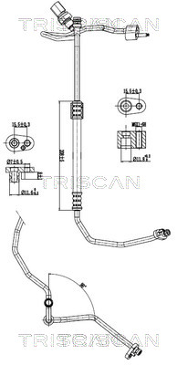 Hoge druk- / lage drukleiding, airconditioning Triscan 9010 29031