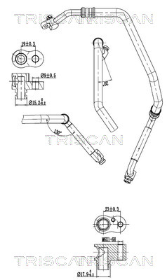 Hoge druk- / lage drukleiding, airconditioning Triscan 9010 29055