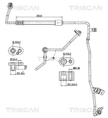 Hoge druk- / lage drukleiding, airconditioning Triscan 9010 29058