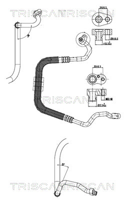 Hoge druk- / lage drukleiding, airconditioning Triscan 9010 29066