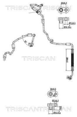 Hoge druk- / lage drukleiding, airconditioning Triscan 9010 29073