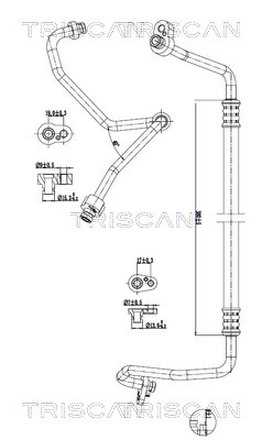 Hoge druk- / lage drukleiding, airconditioning Triscan 9010 29074