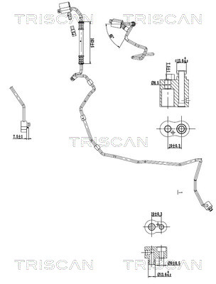 Hoge druk- / lage drukleiding, airconditioning Triscan 9010 29122