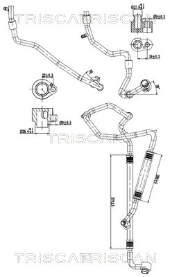 Hoge druk- / lage drukleiding, airconditioning Triscan 9010 29142