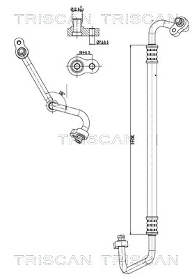 Hoge druk- / lage drukleiding, airconditioning Triscan 9010 43002