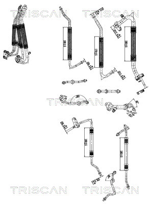 Hoge druk- / lage drukleiding, airconditioning Triscan 9010 81013