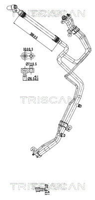 Hoge druk- / lage drukleiding, airconditioning Triscan 9010 81015