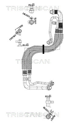 Hoge druk- / lage drukleiding, airconditioning Triscan 9010 81017