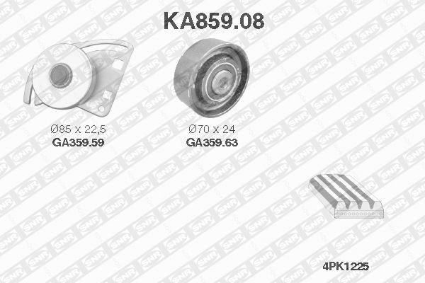 Poly V-riemen kit SNR KA859.08