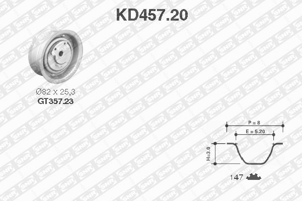 Distributieriem kit SNR KD457.20